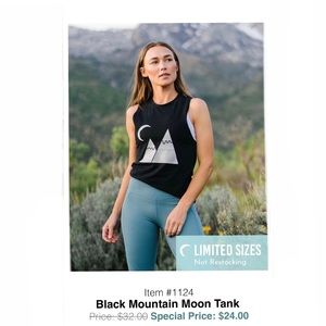 Zyia black mountain tank